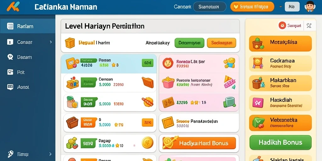 Menu utama yang mudah diakses dan user-friendly.